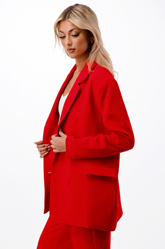 THE BOYFRIEND BLAZER RED